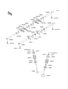 EJ650 Rocker arms / valves