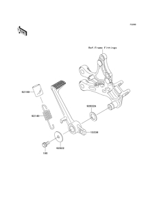 ZX1000 Педаль тормоза
