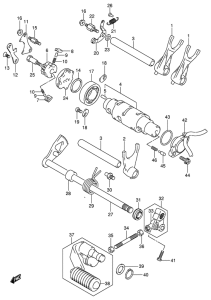 VL800 Переключение передач