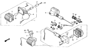 XL250R Задний фонарь