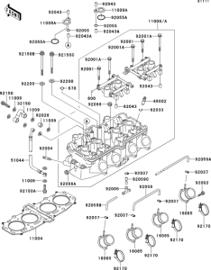 ZX500 Головка цилиндров