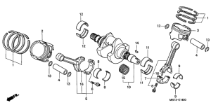 XL1000V Crankshaft / piston