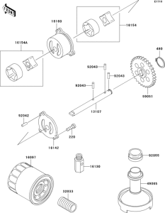ZX600 Масляный насос