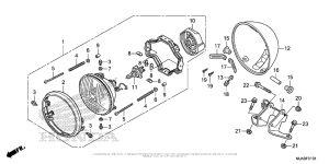 VT750C2B Фара головного света