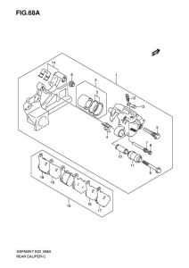GSF650 Задний суппорт