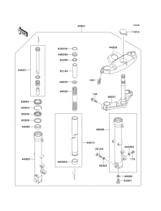ZX500 Передняя вилка