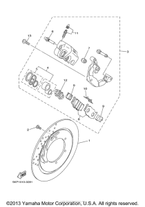 XVS650A Передний суппорт