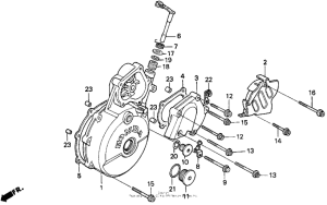 XR650L Крышка картера левая