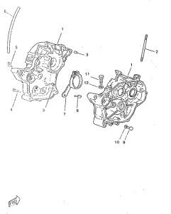 TZR50 Картер двигателя