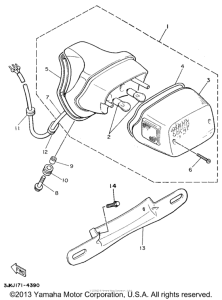 XV1100FC Фонарь