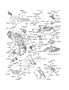 ZX1400 Рама ,крепежные детали