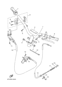XC125E Steering handle & cable