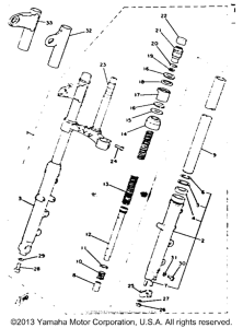 XS650_2F - 1979 Передняя вилка