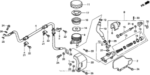 VT1100T Задний тормозной цилиндр