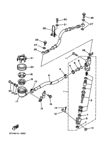 TZR125 Rr master cylinder assy