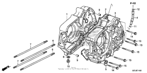 CRF50F Картер двигателя