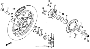 XR250R Переднее колесо