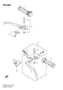DL650 (ABS) Рулевой рычаг