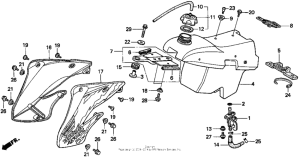 CR250R Топливный бак