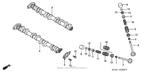 CBR900RE Распределительный вал и клапана