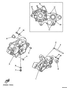 YZ125 Картер двигателя