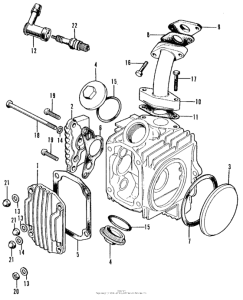 CL70 Cylinder head cover + inletpipe