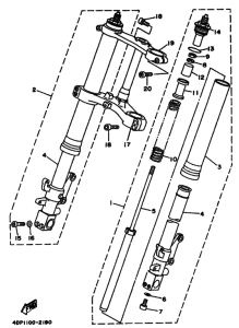 TZ250 Вилка передней оси
