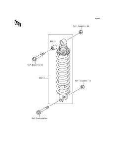 EX500 Абсорбер удавный в сборе задний