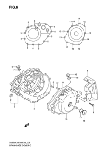 SV650 Crankcase cover ass`y  (v