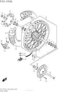 RM-Z250 Переднее колесо