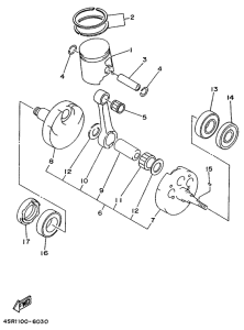 YZ250 Коленвал и поршень