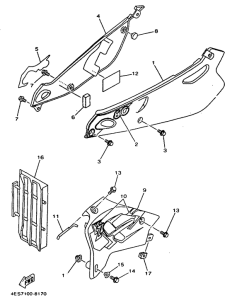 YZ80LC Боковые обтекатели