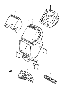 DR350 Headlamp cover  front fender