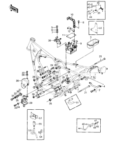 KZ550 Frame fittings / battery case