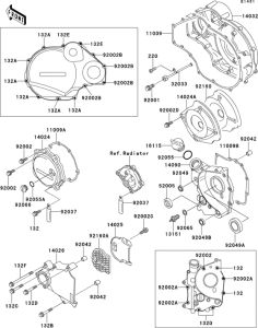 ZX1100 Крышки двигателя
