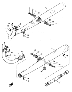 RD250 Выхлопная система