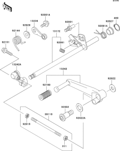 ZX600 Механизм переключения передач