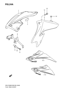DR-Z125 Крышка топливного бака