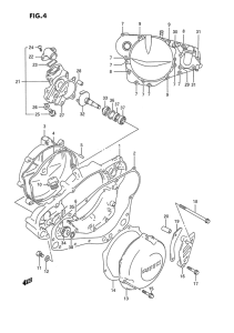 RMX250 Crankcase cover  /  water pump