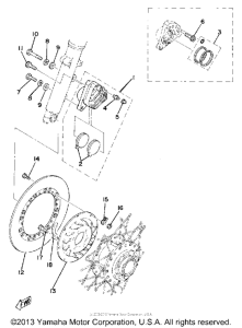 TZ250G Передний суппорт