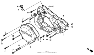 CR250R Крышка картера правая