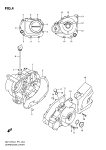 GD110 Crankcase cover ass`y  (v