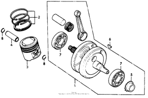 XL125 Коленчатый вал и поршни