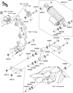 ZX1000 Подвеска  /  амортизатор