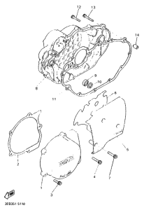 SR500 Крышка картера двигателя