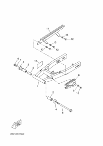WR125R Задний рычаг и подвеска