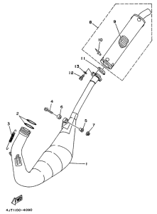 TZ125 Выхлопная система