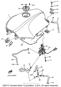 FJ1200T Топливный бак