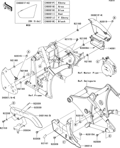 VN900 Боковые обтекатели