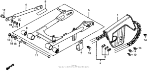 XR80 Swingarm + chain case 79